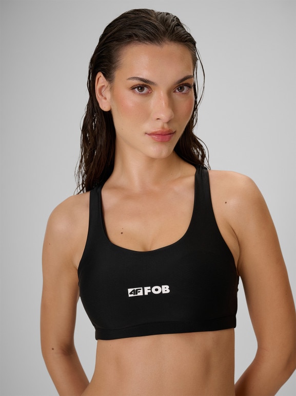 Damska góra od bikini 4F 4FRSS26UBKTF106 - czarna