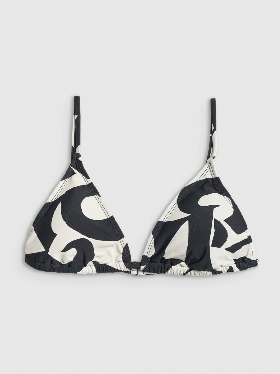 Damska góra od bikini 4F 4FRSS26UBKTF110 - czarno-biała