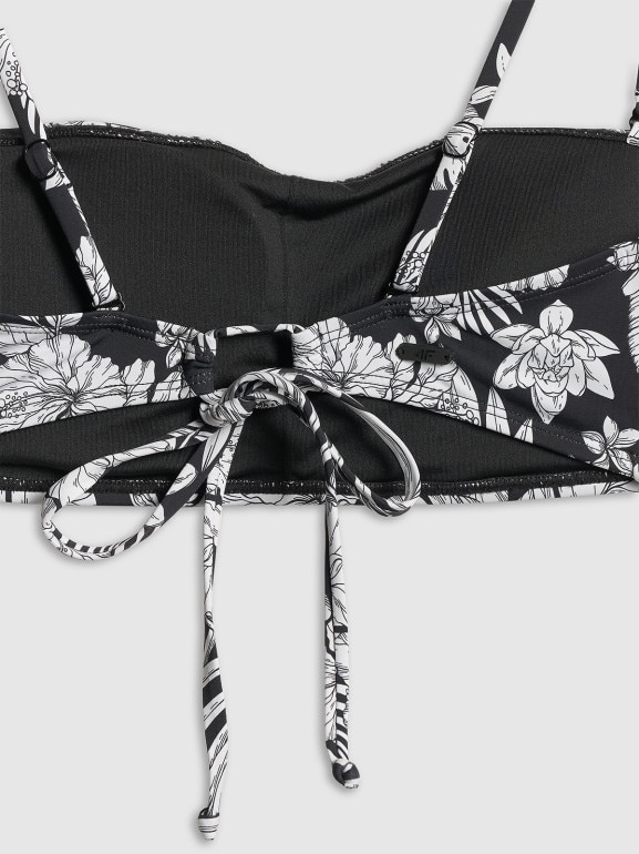 Damska góra od bikini 4F 4FRSS26UBKTF111 - biało-czarna