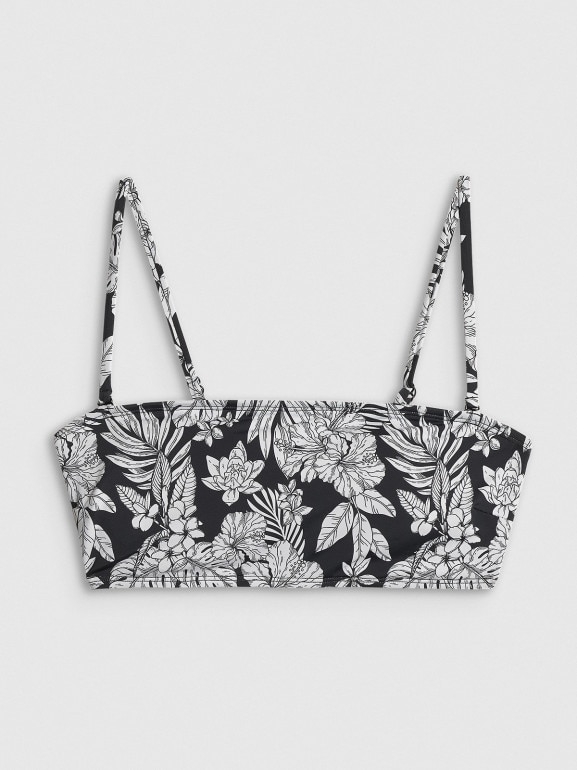 Damska góra od bikini 4F 4FRSS26UBKTF111 - biało-czarna
