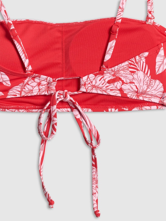 Damska góra od bikini 4F 4FRSS26UBKTF111 - biało-czerwona