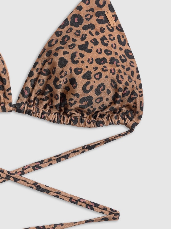 Damska góra od bikini 4F 4FRSS26UBKTF114 - brązowa