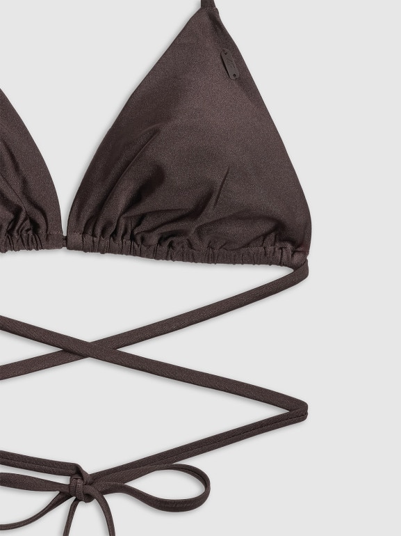 Damska góra od bikini 4F 4FRSS26UBKTF114 - brązowy