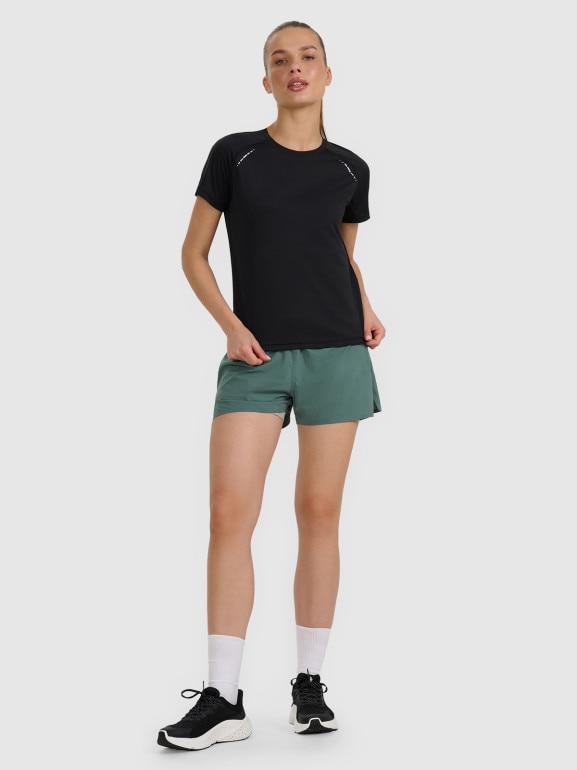 Damska koszulka do biegania 4F 4FWAW25TFTSF1510 - czarna