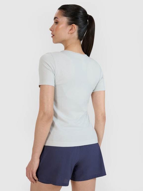 Damska koszulka do biegania 4F 4FWSS25TFTSF1266 - szara