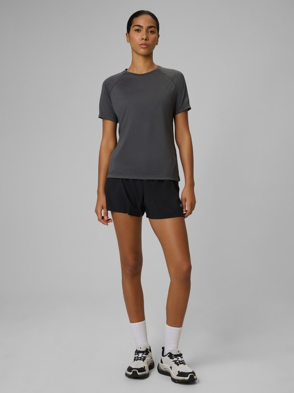 Damska koszulka do biegania 4F 4FWSS26TFTSF1801 - szara