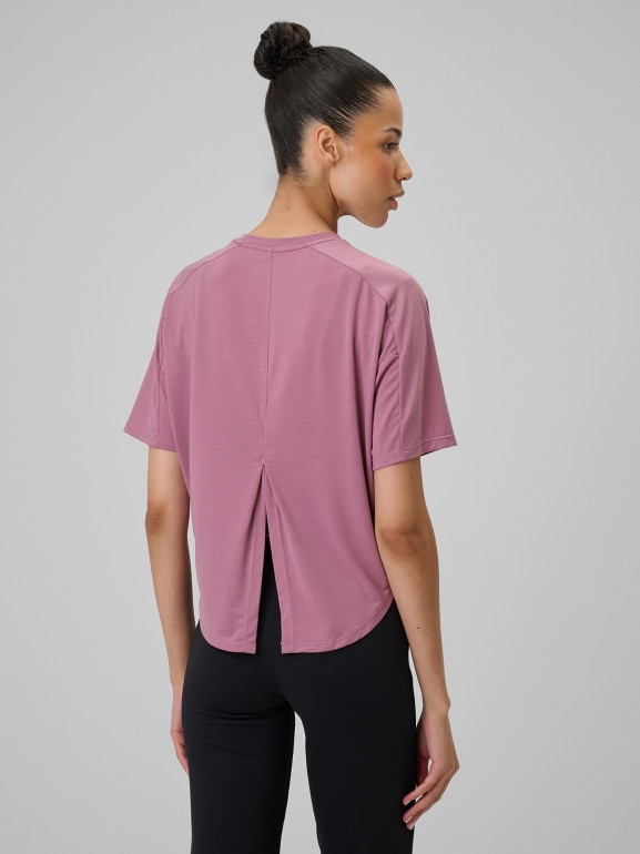 Damska koszulka do jogi 4F 4FRSS26TFTSF2331 - różowa