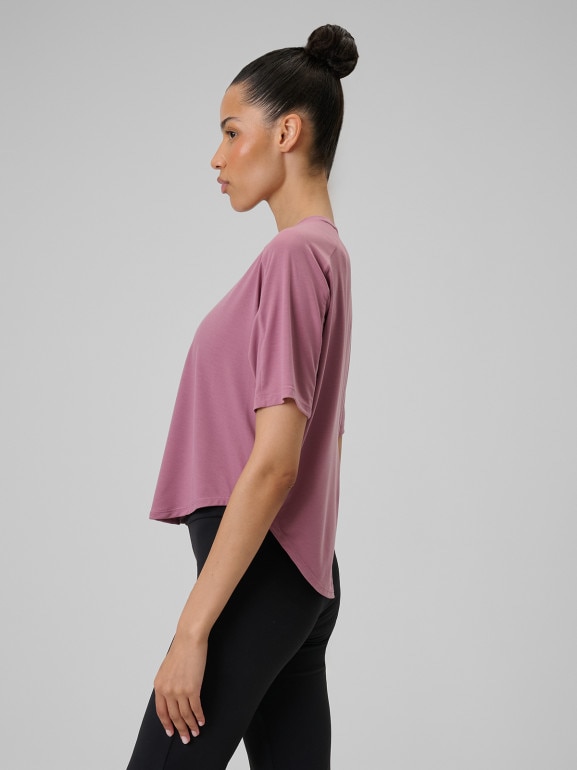 Damska koszulka do jogi 4F 4FRSS26TFTSF2331 - różowa