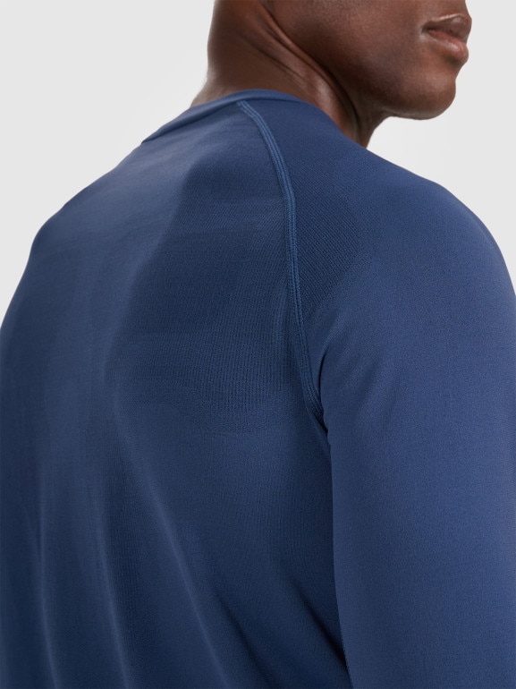 Męski longsleeve treningowy 4F 4FRSS24TPTSF623 - niebieski