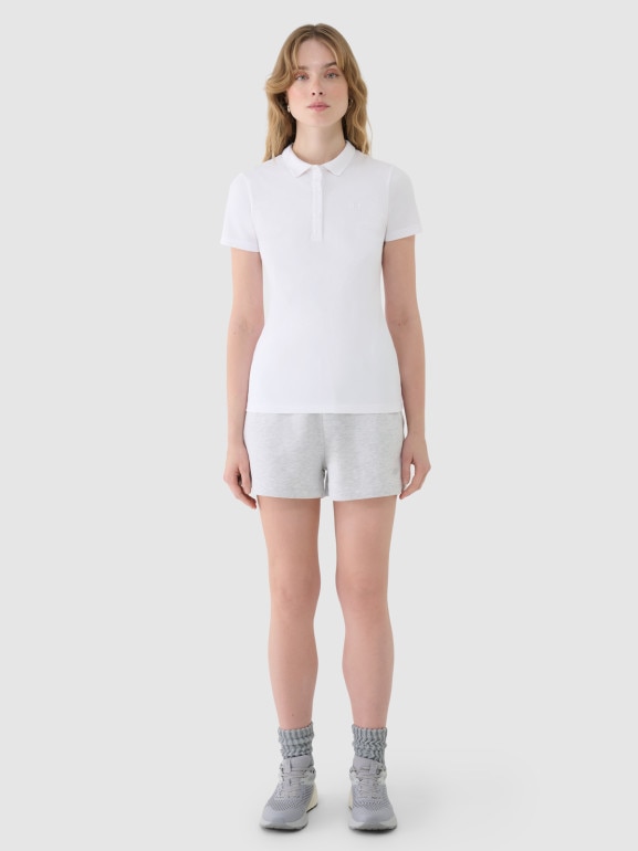Damska koszulka polo 4F 4FWMM00TPTSF365 - biała