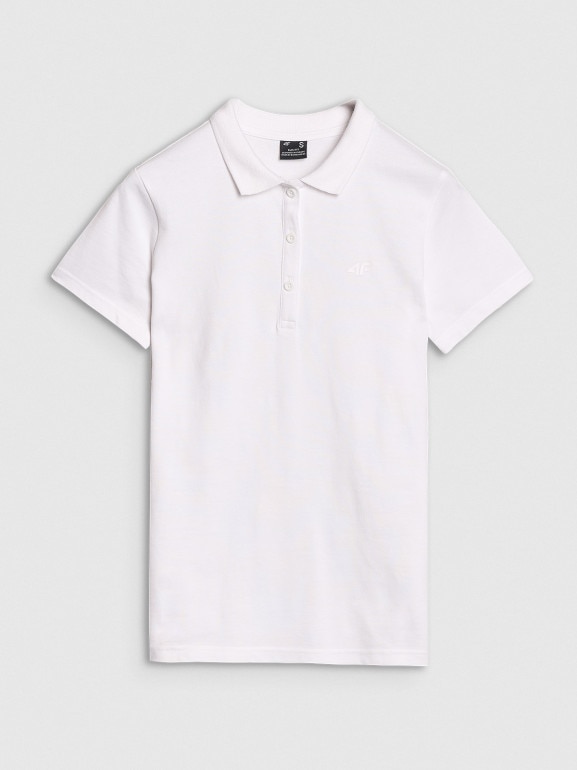 Damska koszulka polo 4F 4FWMM00TPTSF365 - biała