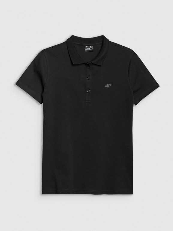 Damska koszulka polo 4F 4FWMM00TPTSF365 - czarna