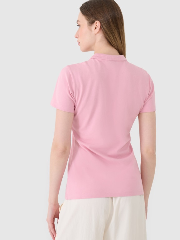 Damska koszulka polo 4F 4FWMM00TPTSF365 - różowa