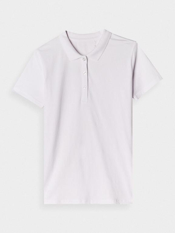 Damska koszulka polo 4F 4FWMM00TPTSF514 - biała