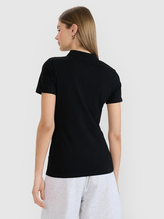 Damska koszulka polo 4F 4FWMM00TPTSF611 - czarna