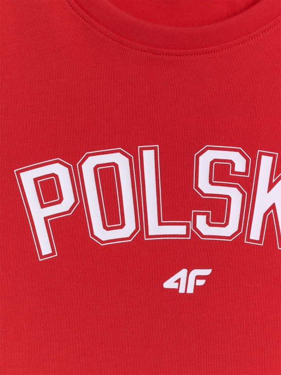 Damska koszulka reprezentacji Polski replika 4F x PZLA 4FRSS26TTSHF4207 - czerwona