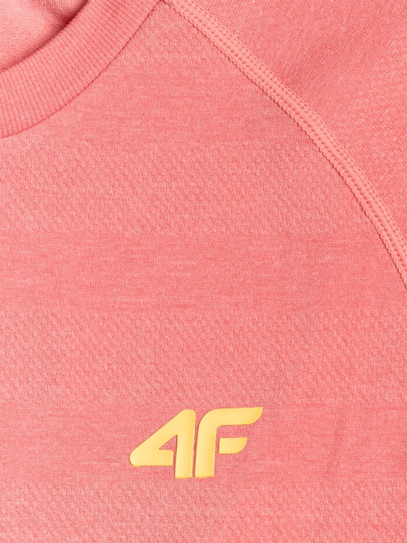Damska koszulka trekkingowa 4F 4FRSS26TFTSF2374 - koralowa