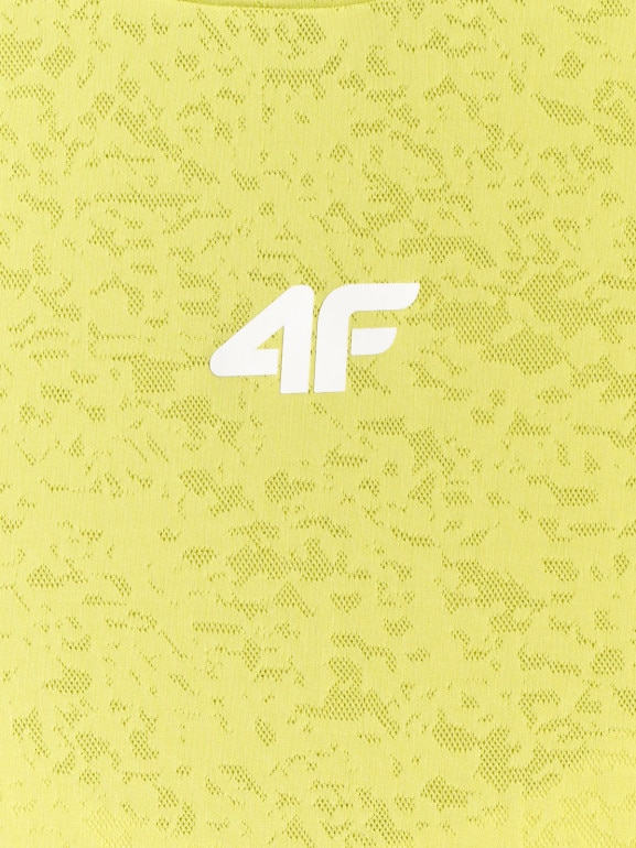 Damska koszulka treningowa 4F 4FRSS26TFTSF2332 - limonkowa