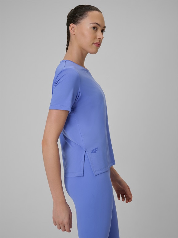 Damska koszulka treningowa 4F 4FRSS26TFTSF2333 - niebieska
