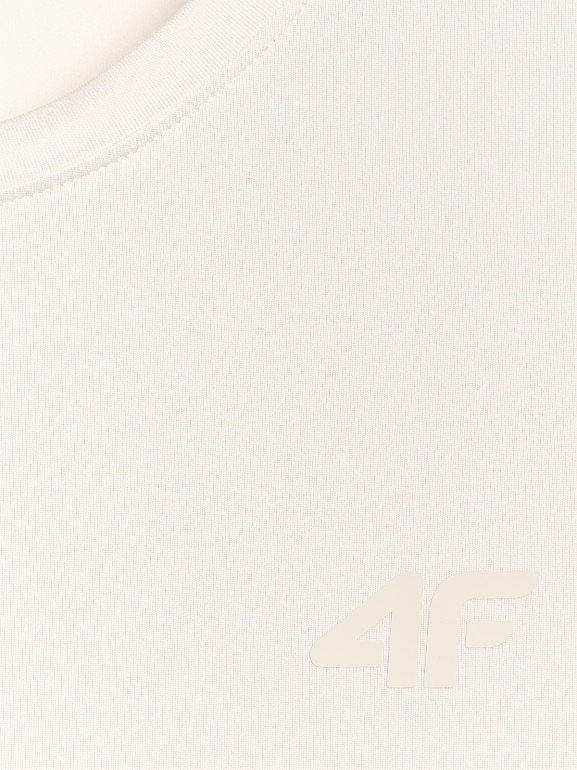 Damska koszulka treningowa 4F 4FWAW25TFTSF1516 - beżowa