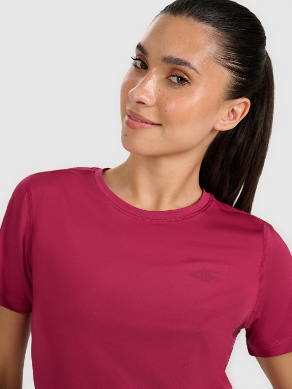 Damska koszulka treningowa 4F 4FWAW25TFTSF1516 - czerwona