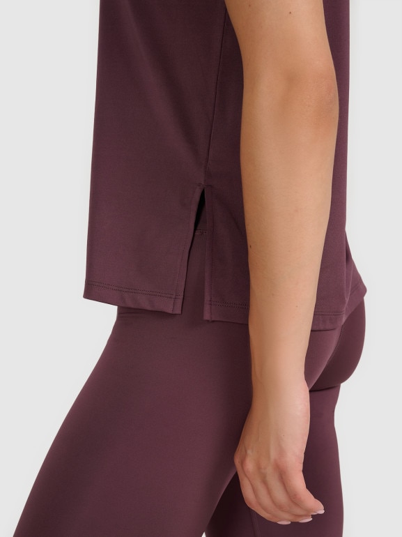 Damska koszulka treningowa 4F 4FWAW25TFTSF1517 - brązowa