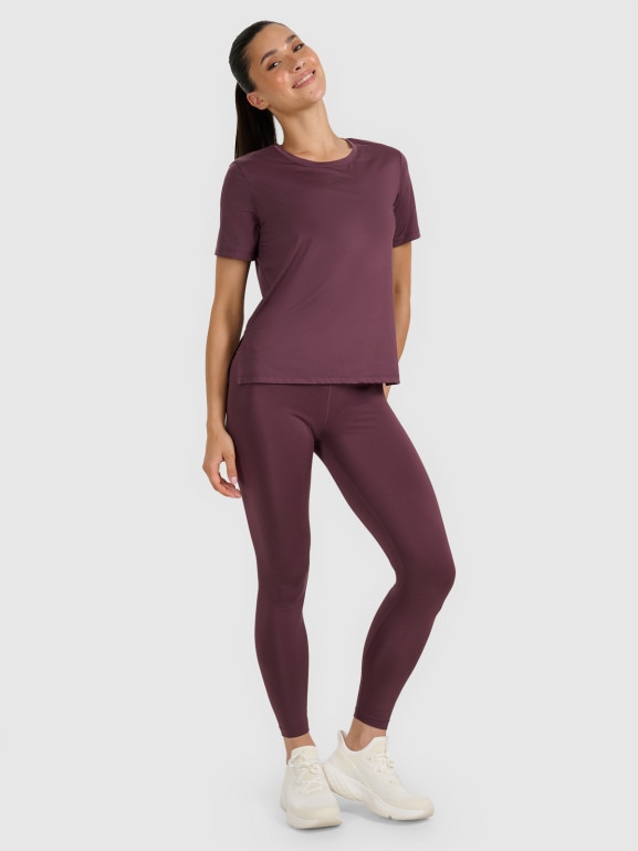 Damska koszulka treningowa 4F 4FWAW25TFTSF1517 - brązowa