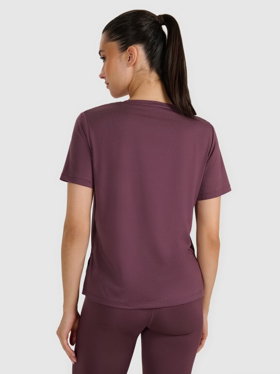 Damska koszulka treningowa 4F 4FWAW25TFTSF1517 - brązowa