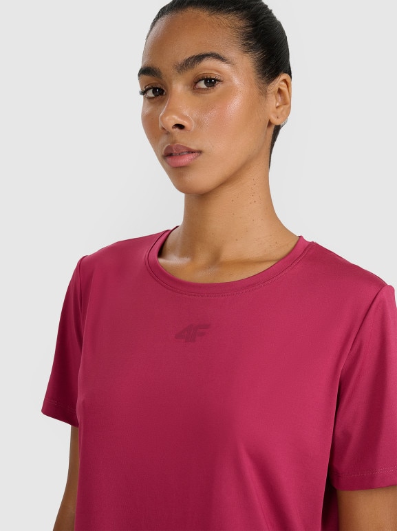 Damska koszulka treningowa 4F 4FWAW25TFTSF1517 - czerwona