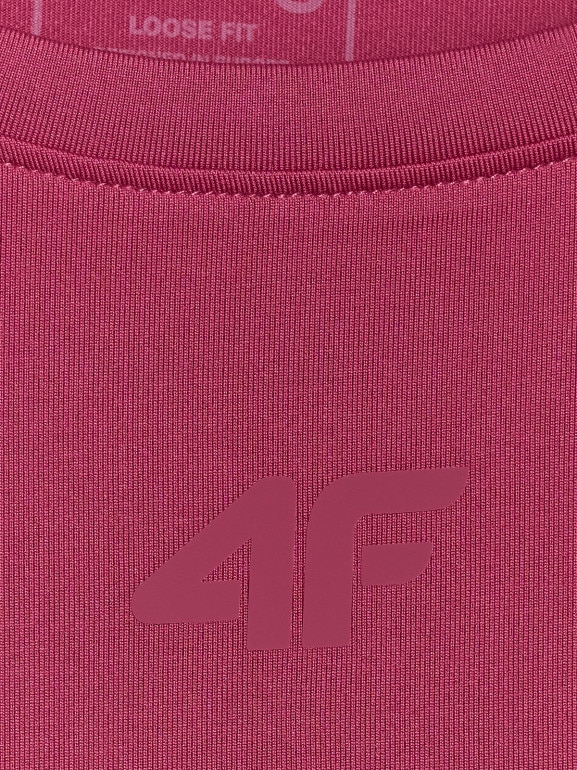 Damska koszulka treningowa 4F 4FWAW25TFTSF1517 - czerwona