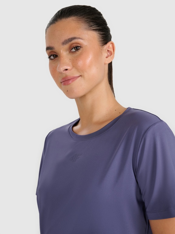 Damska koszulka treningowa 4F 4FWAW25TFTSF1517 - niebieska