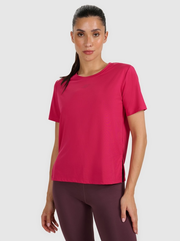Damska koszulka treningowa 4F 4FWAW25TFTSF1517 - różowa