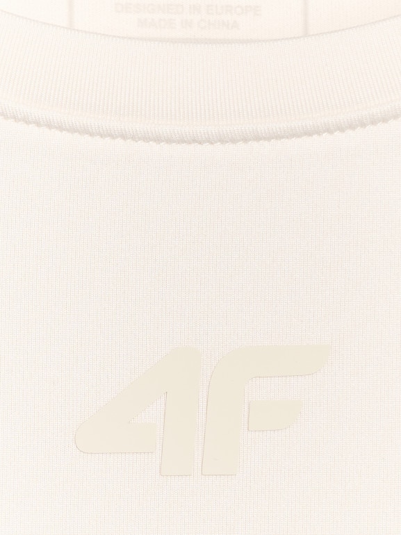 Damska koszulka treningowa 4F 4FWAW25TFTSF1517 - beżowa