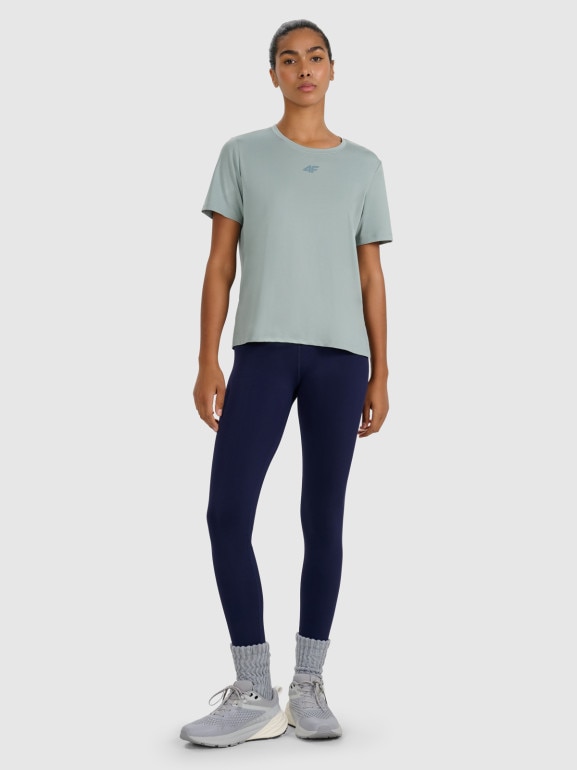 Damska koszulka treningowa 4F 4FWAW25TFTSF1517 - zielona