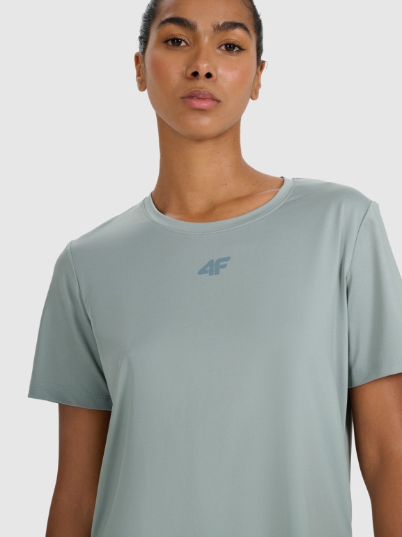 Damska koszulka treningowa 4F 4FWAW25TFTSF1517 - zielona