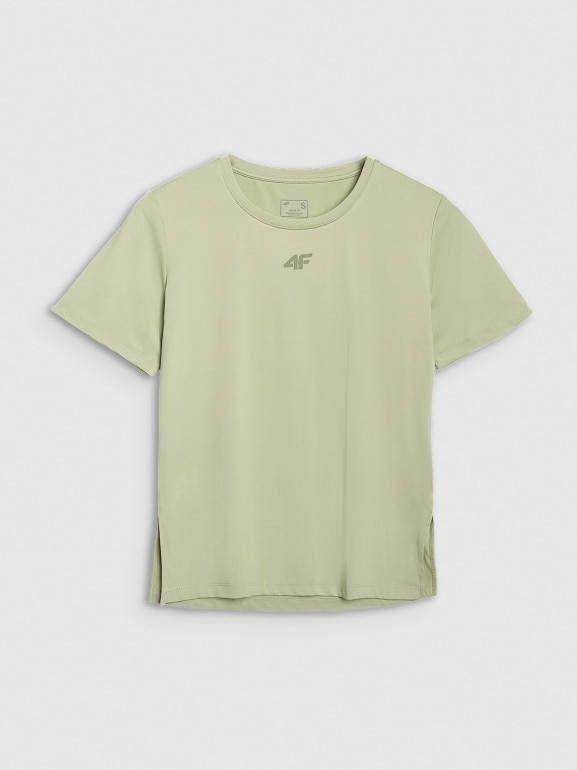 Damska koszulka treningowa 4F 4FWAW25TFTSF1517 - zielona