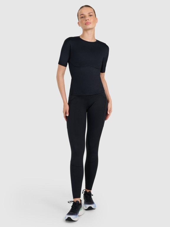 Damska koszulka treningowa 4F 4FWAW25TFTSF1518 - czarna