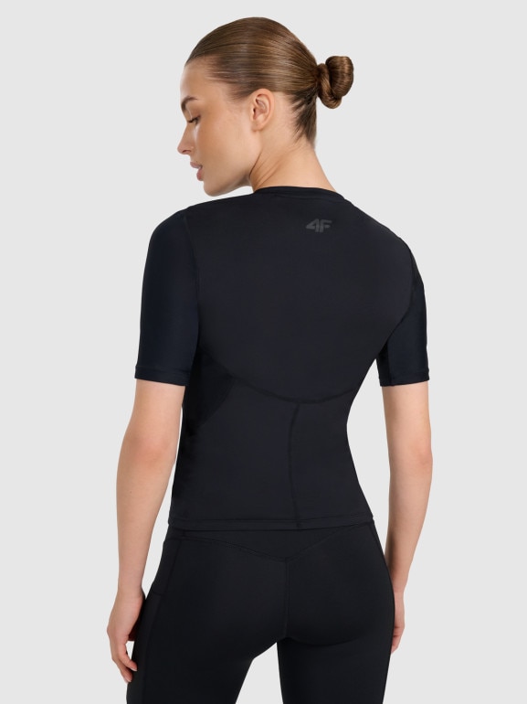 Damska koszulka treningowa 4F 4FWAW25TFTSF1518 - czarna