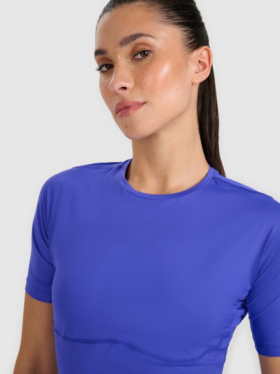 Damska koszulka treningowa 4F 4FWAW25TFTSF1518 - niebieska
