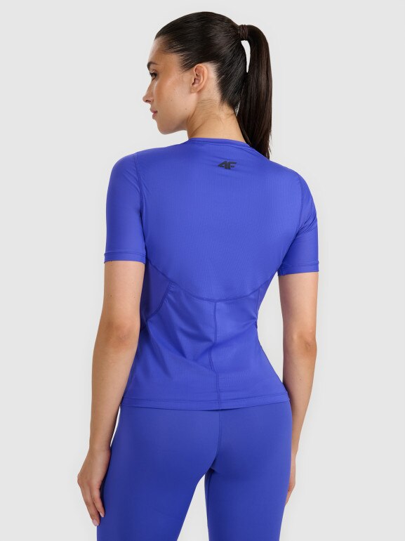 Damska koszulka treningowa 4F 4FWAW25TFTSF1518 - niebieska