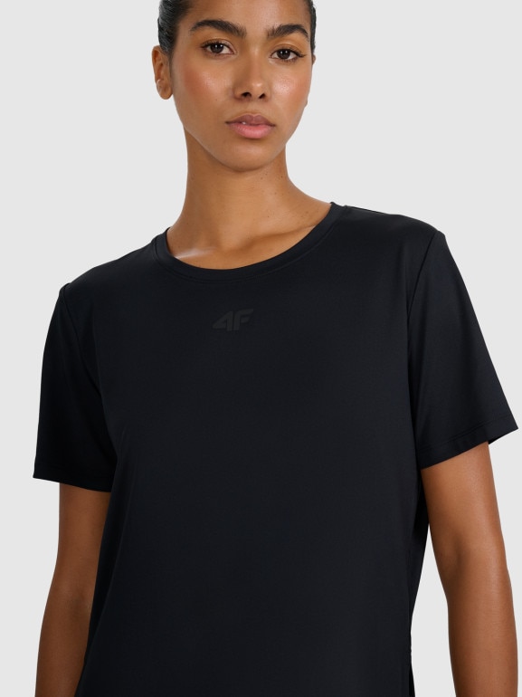 Damska koszulka treningowa 4F 4FWMM00TFTSF1829 - czarna