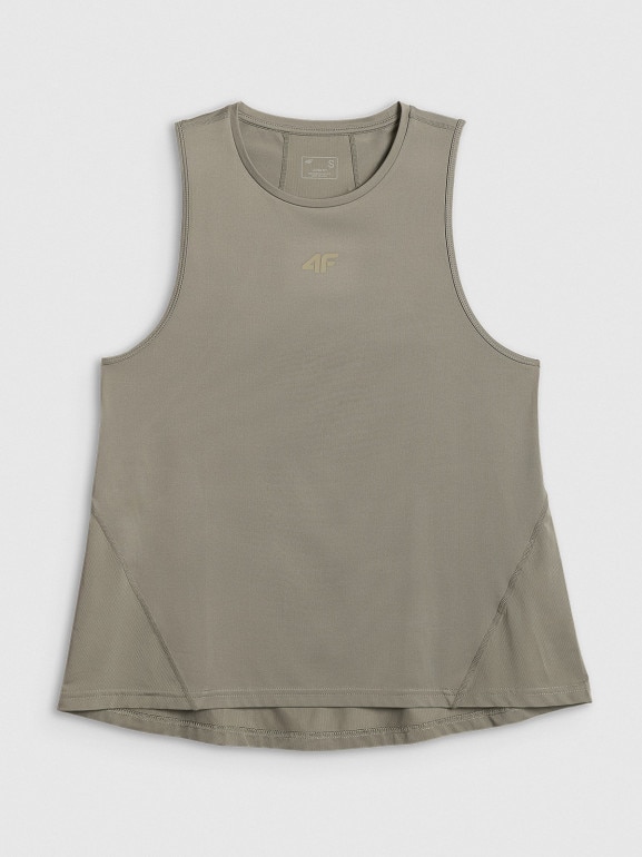 Damska koszulka treningowa 4F 4FWSS26TFSLF0767 - khaki