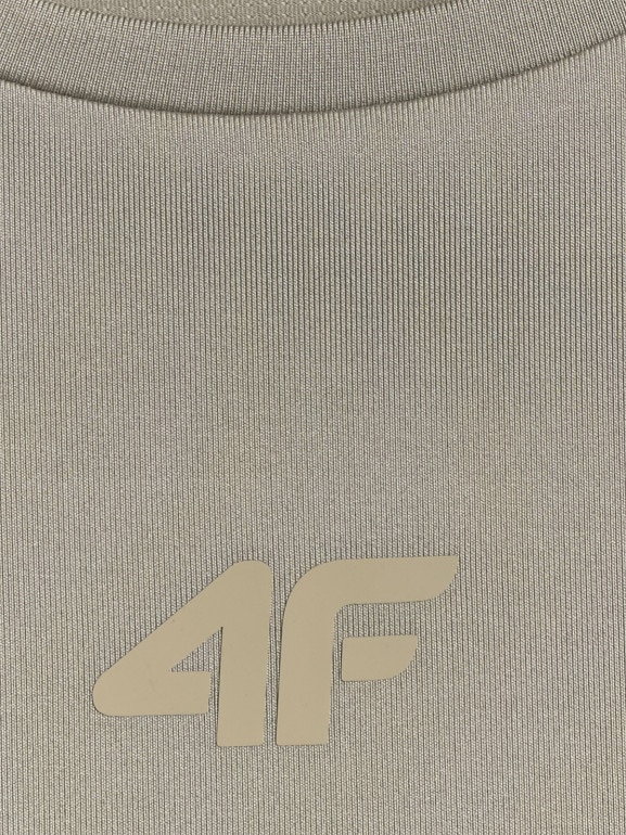 Damska koszulka treningowa 4F 4FWSS26TFSLF0767 - khaki