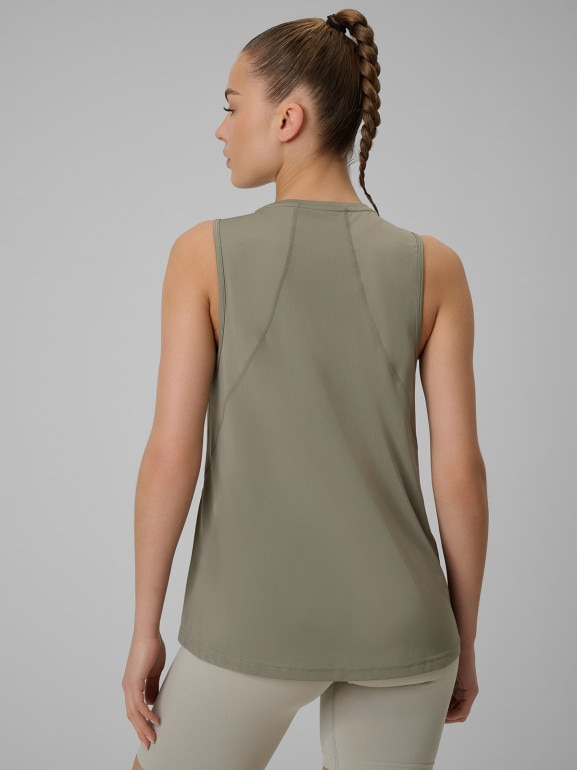 Damska koszulka treningowa 4F 4FWSS26TFSLF0767 - khaki