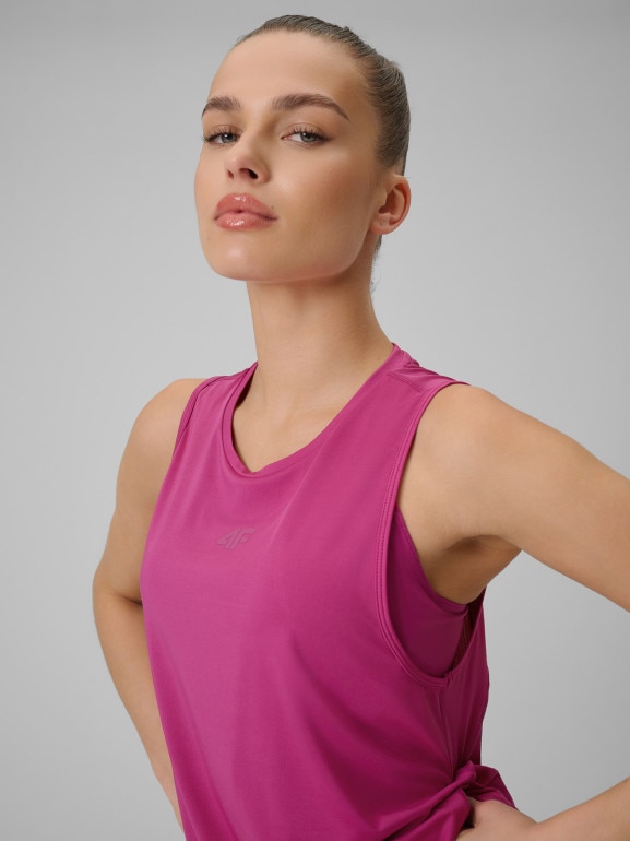 Damska koszulka treningowa 4F 4FWSS26TFSLF0767 - różowa
