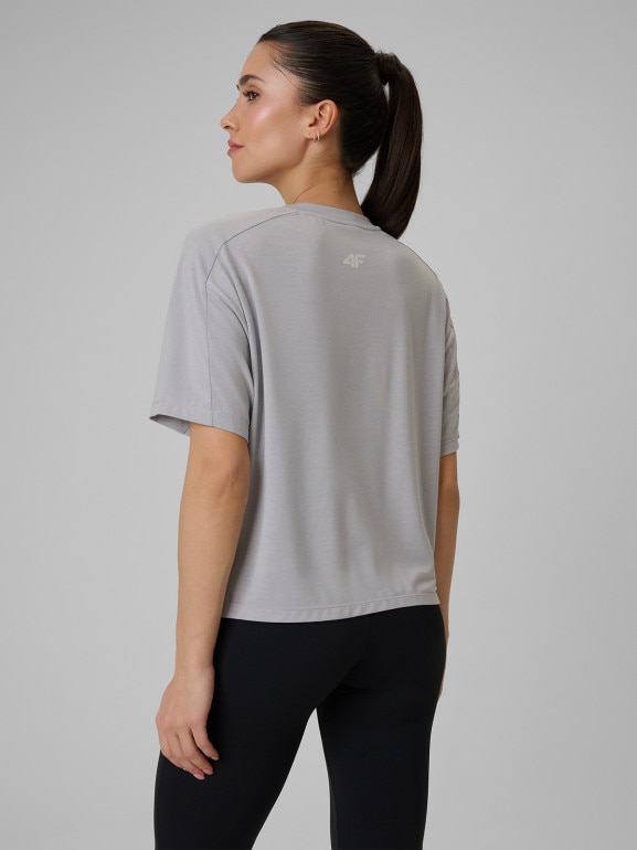 Damska koszulka treningowa 4F 4FWSS26TFTSF1811 - szara