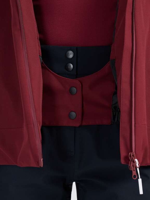 Damska kurtka narciarska 4F 4FRAW25TTJAF1071 - bordowa