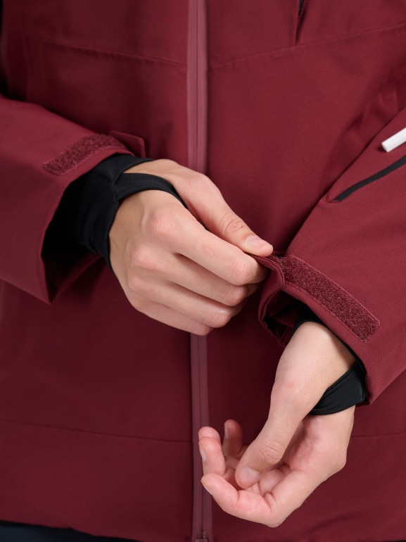 Damska kurtka narciarska 4F 4FRAW25TTJAF1071 - bordowa