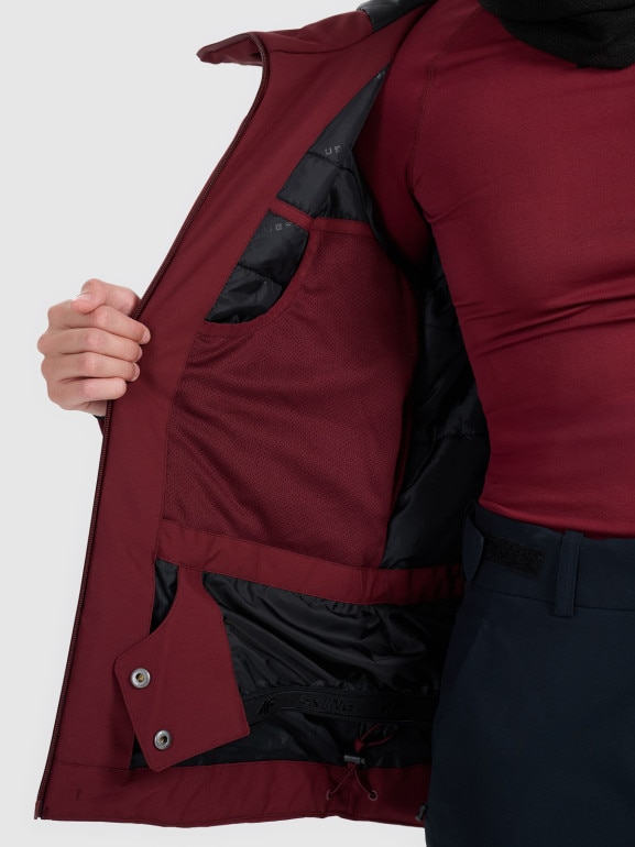 Damska kurtka narciarska 4F 4FRAW25TTJAF1071 - bordowa