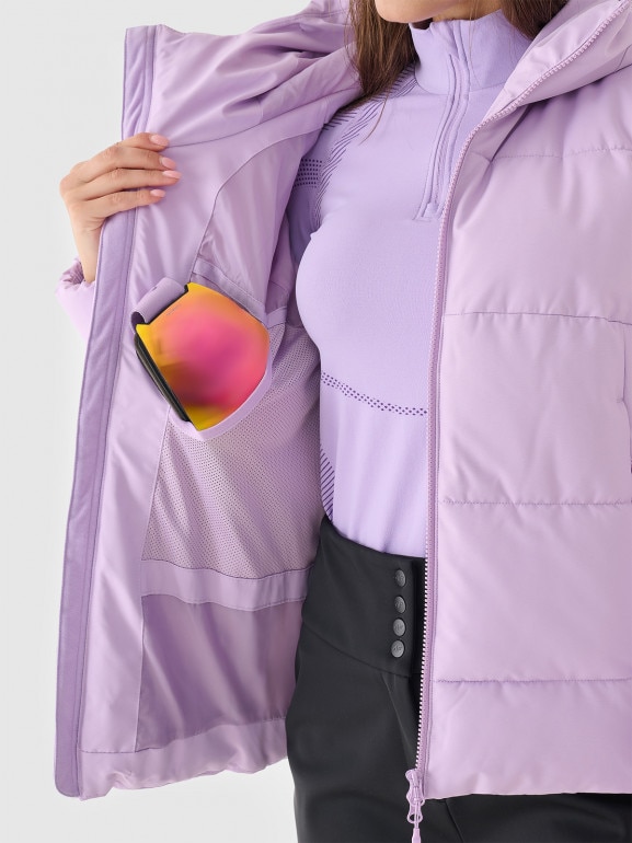 Damska kurtka narciarska 4F 4FWAW24TTJAF573 - fioletowa